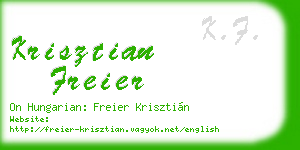 krisztian freier business card